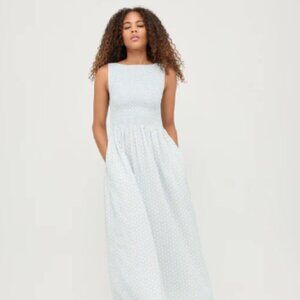 Hill House Cosima Dress - Small - Powder Blue NWT